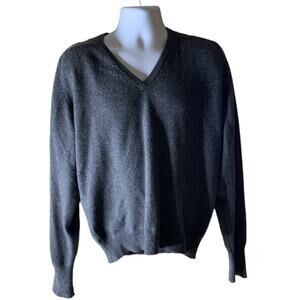 Vintage Garfinckel's 100% Pure Cashmere Sweater Men's Sz XL V-Neck Stretch Tops